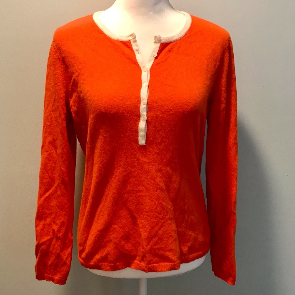 Talbots Orange Cardigan